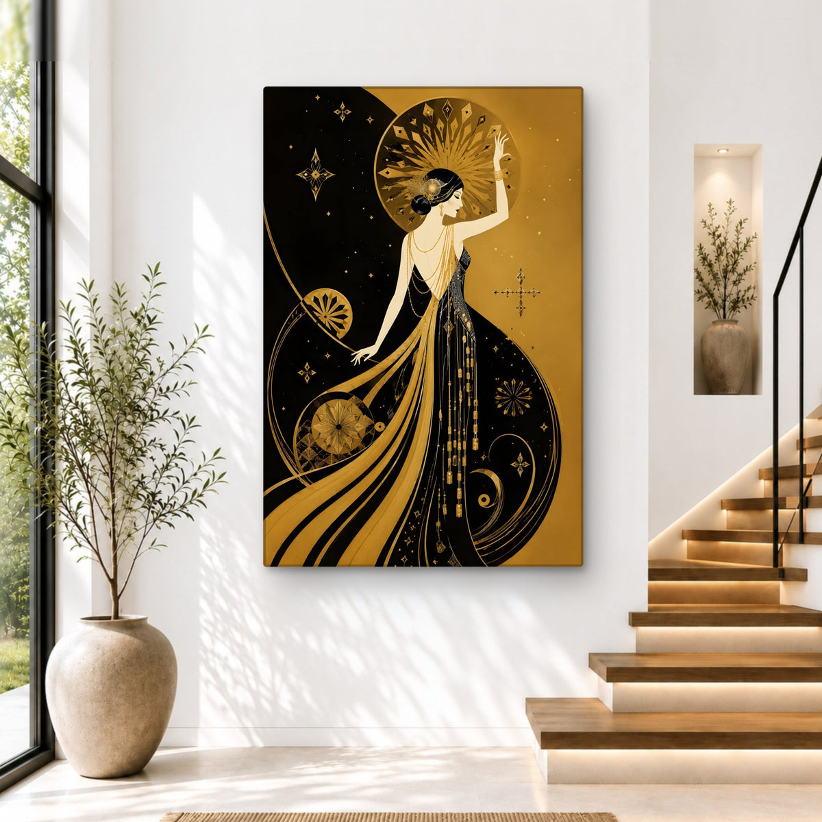Vintage & Art Deco — Art Deco Woman Wall Art room scene, slot 3